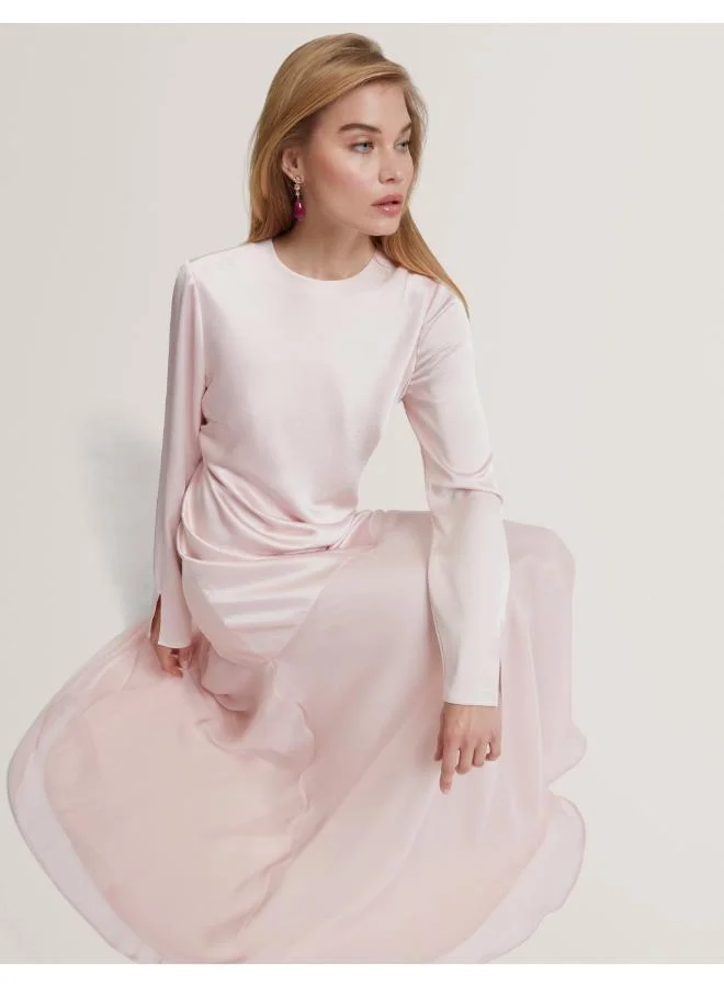 Ted Baker  Long Sleeve Diagonal Waist Seam Maxi Dre for Women | Best Price UAE